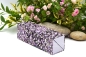 Preview: Dreiecks-Klappschachtel ca. 22,0x7,3x7,3cm (Size M) | Einband Japanpapier Chiyogami Blüten floral | flieder lila | Art. Nr. 97040404